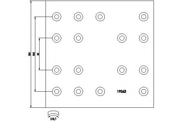 DON PB/24/2 Brake Lining, drum brake